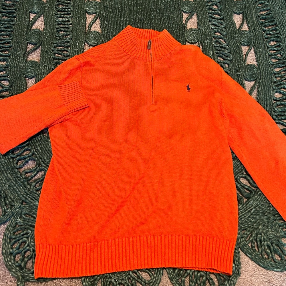 Ralph Lauren Polo Quarter-Zip, Orange, Large